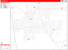 Elk Grove Digital Map Red Line Style